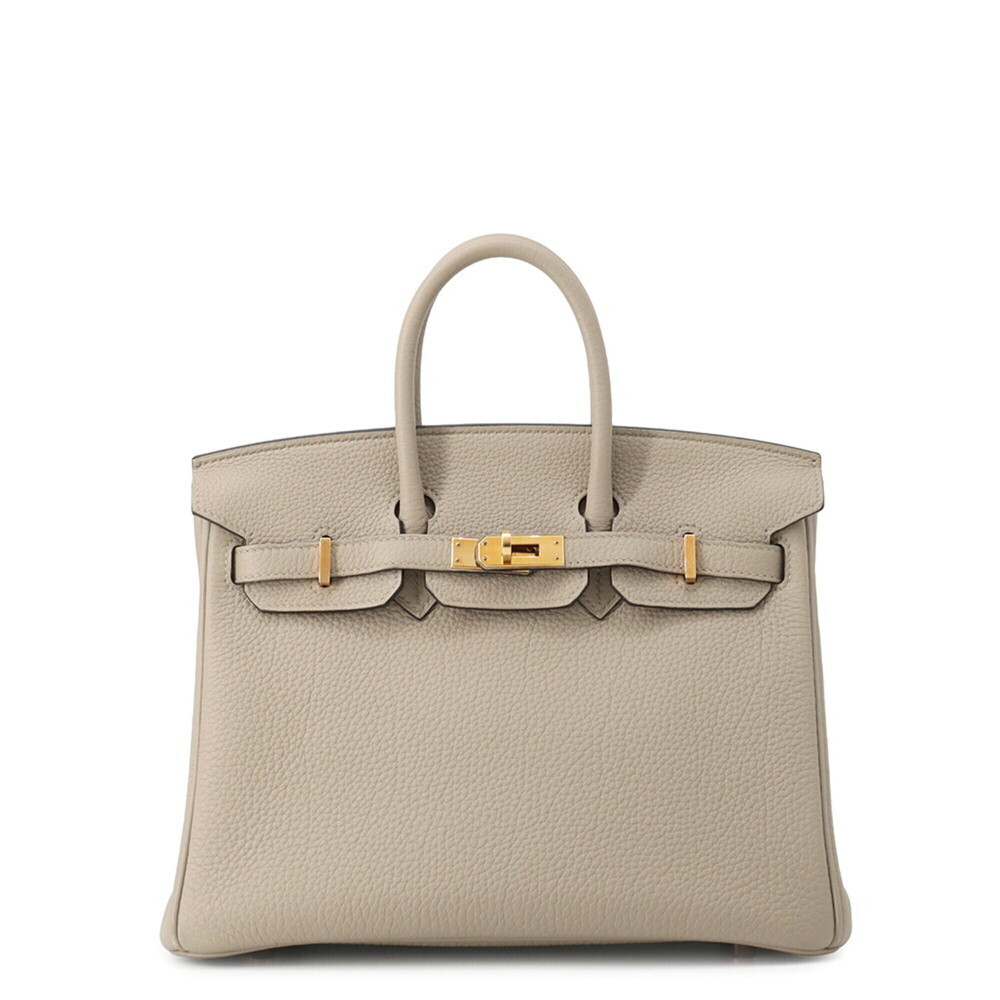 Hermes Birkin 25 Tourterelle Grey Pink Togo C Stamp HERMES Handbag Women's